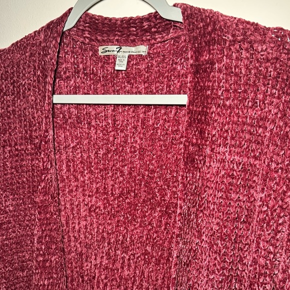Seven7 Women's Burgundy Grannycore Open Front Cardigan Size XXL - Picture 11 of 14